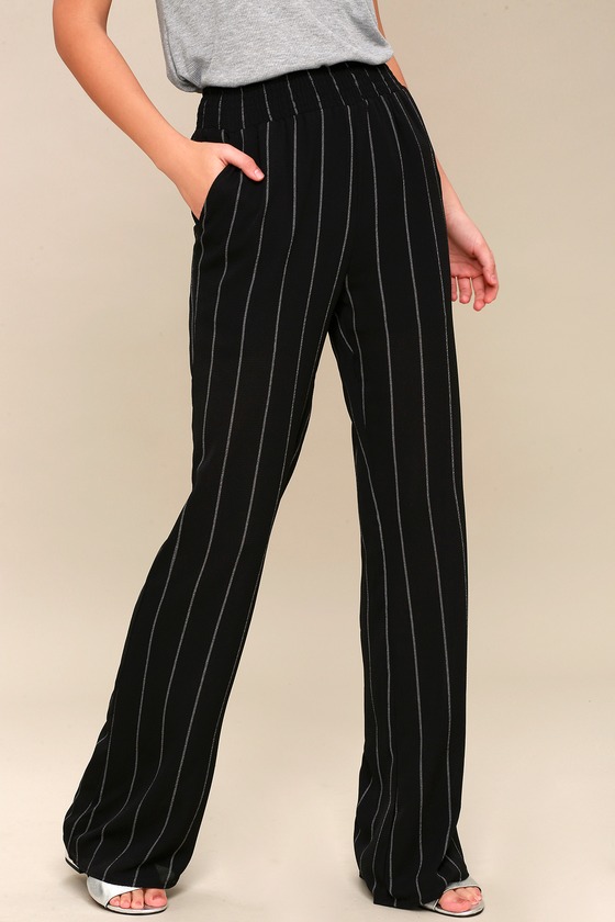 Victoria High Waisted Dress Pant Pinstripe - Black/White | Fashion Nova,  Pants | Fashion Nova